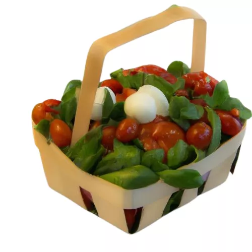 Assortiment de Tomates, Botte Basilic et Mozzarella - photo1